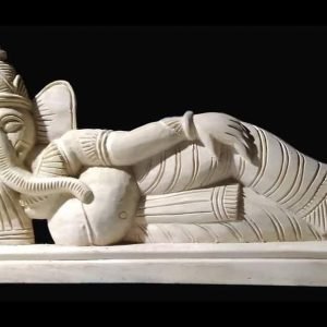 Laying Wooden Ganesh Idol