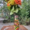 Hand painted designer glass flower vase