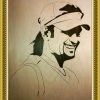 Mahendra Singh Dhoni wooden decal (Double layered).
