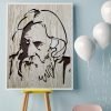 Rabindranath Tagore wooden decal (Double layered)