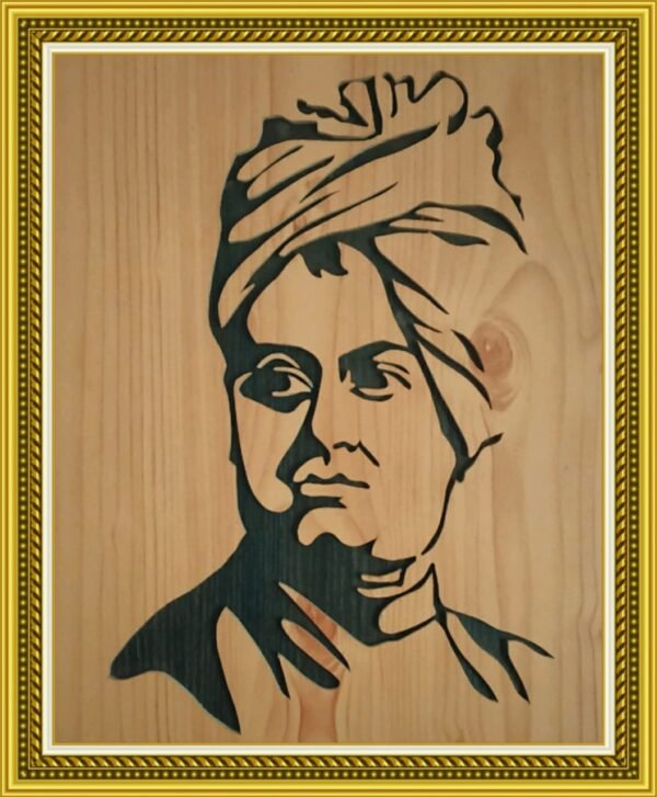 Swami Vivekananda wooden decal (Double layered)