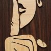Abstract Silence wooden decal (Double layered).