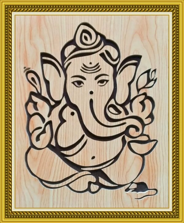 Lord Ganesha wooden decal (Double layered).