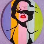 Abstract woman painting