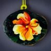 Hand-Painted Yellow Flower wooden Wall Hanging