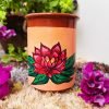 Lotus Flower Hand Painted Kullhad