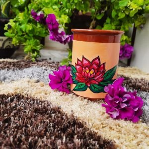 Lotus Flower Hand Painted Kullhad