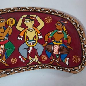 Hand painted wooden painting with stand