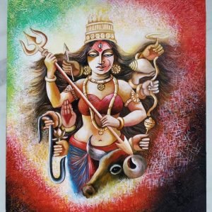 Durga Acrylic Canvas Painting