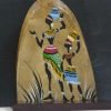 Tribal Women with kalsi Painting On Wood