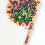 Patachitra Hatpakha -Handpainted Handfan – 11.5 inch