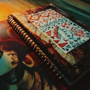 Red Batik Print Handmade Journal