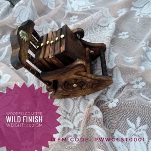 Wooden Coaster with Holder / Tableware