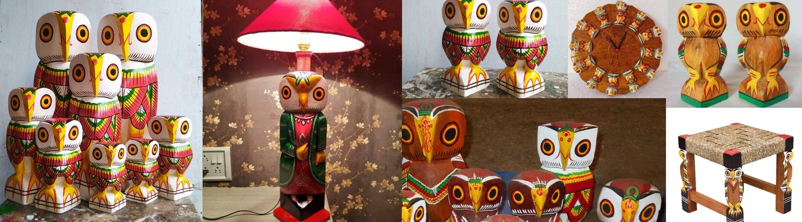 Indian Handmade Wooden Owl