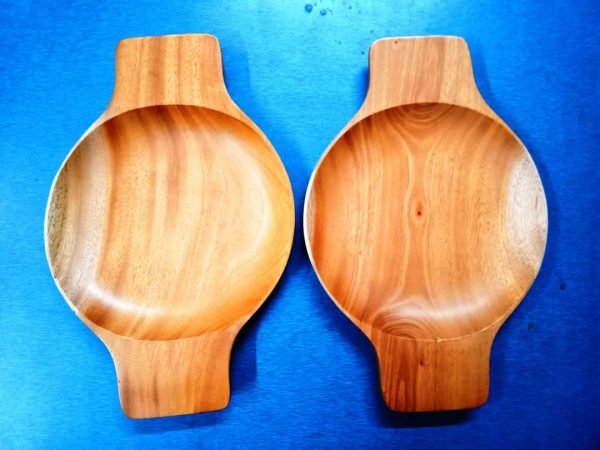 Mehgani Wood Handle Plate