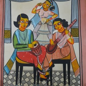 KaliGhat Babu and Bibi  Patachitra