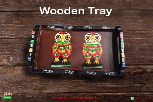 Handpainted owl Wooden Tray
