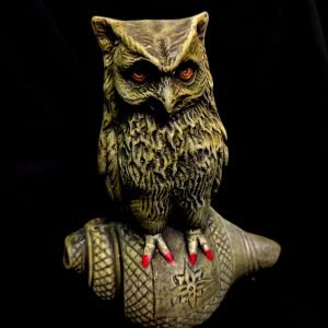 Terracotta Owl On Shankha