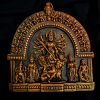 Terracotta Designer Durga Family Eight Inch