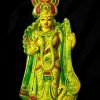 Colorful Terracotta Standing Saraswati Idol