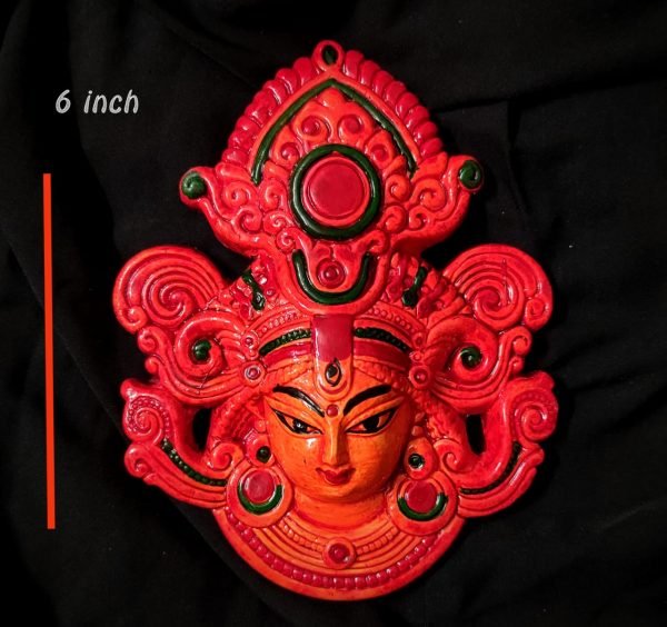 Colorful Terracotta Durga Face Wall hanging