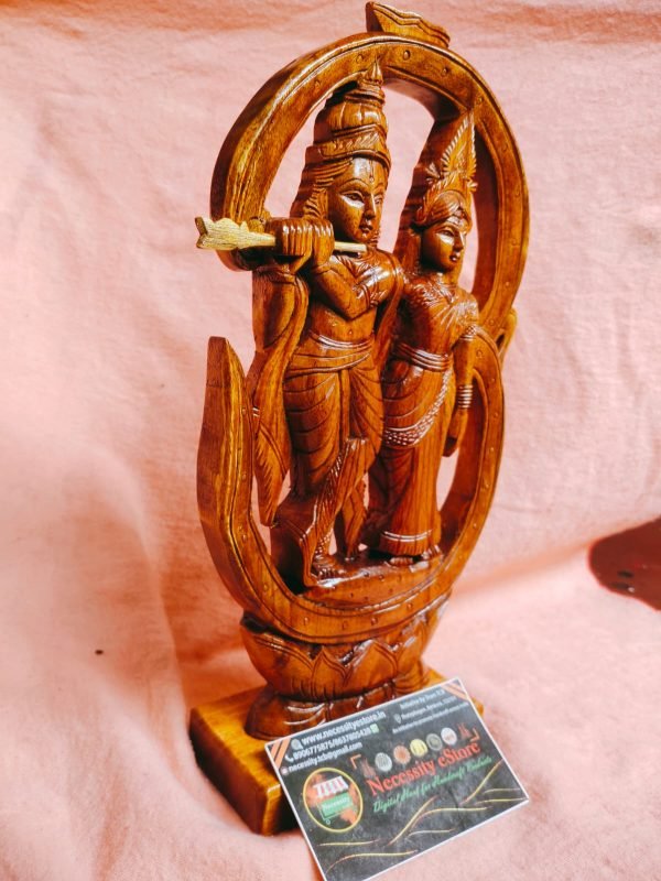 Wooden Radha Krishna Murti