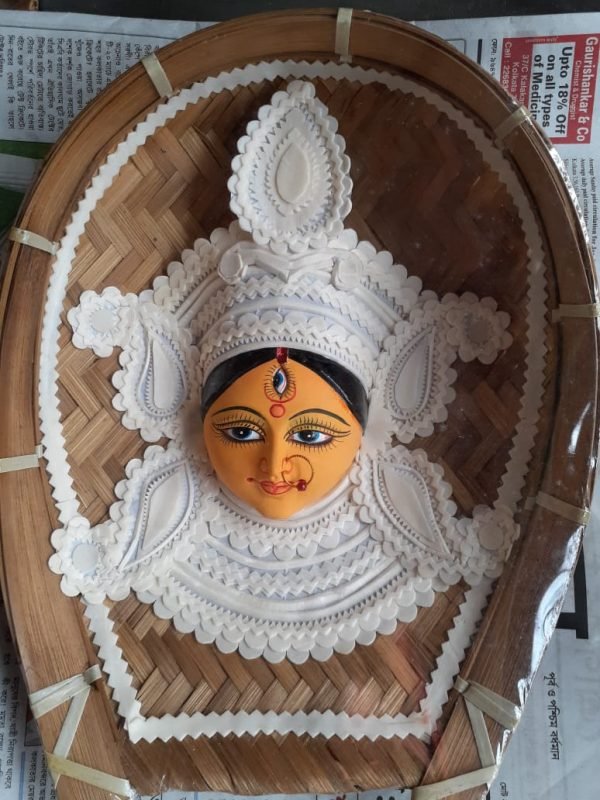 Maa Durga Face Shola Work On Kulo