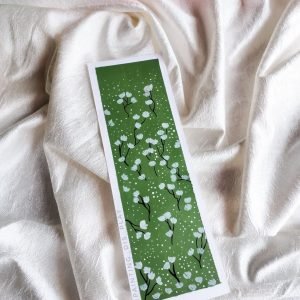 Hand-Painted Green Bookmark