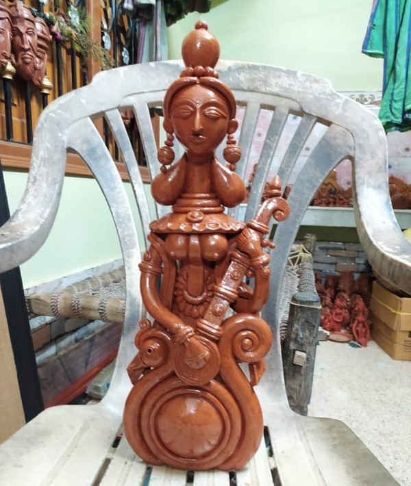 Terracotta Designer Saraswati