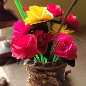 Jute flower-vases