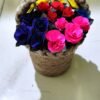 Jute flower bucket