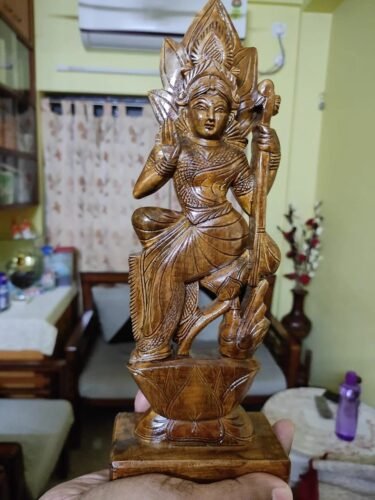 Wooden Saraswati Idol photo review