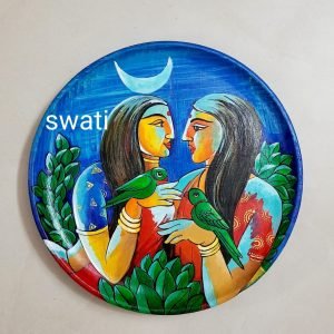 Contemporary Hand Painted Wall Hanging Plate
