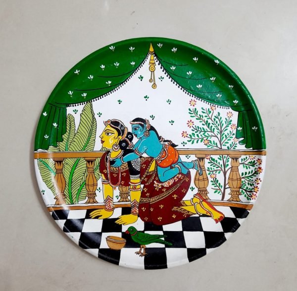 Odisha Patachitra Little Krishna With His Mother Decorative Plate