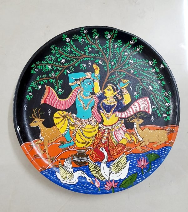Odisha Patachitra Radha Krishna Decorative Plate