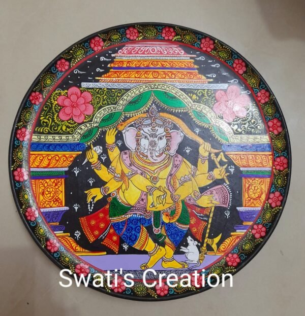 Odisha Patachitra Lord Ganesh Decorative Plate