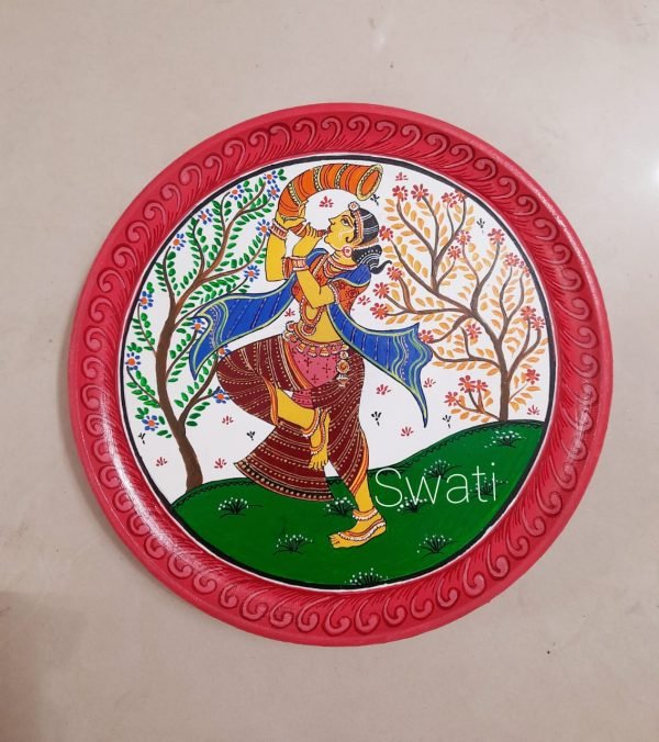 Odisha Patachitra Playing Singa Wallhanging Plate