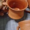 Ceramic Coted Terracotta Tea Pot Set