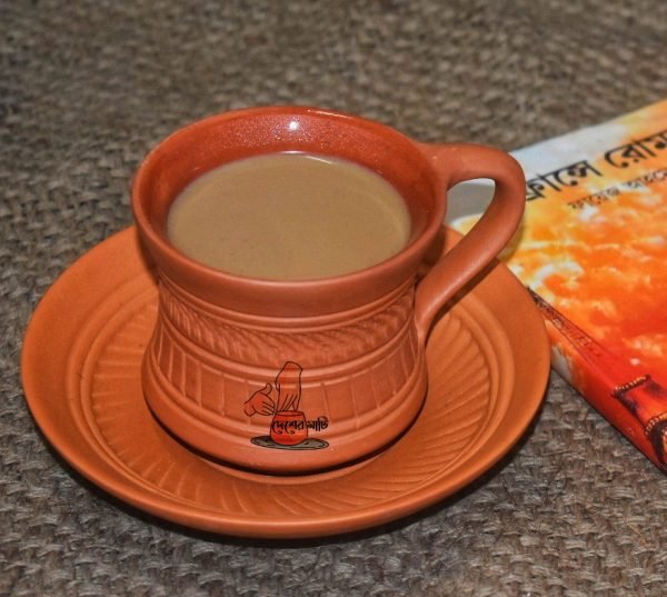 Ceramic Coted Cup With Plate Set