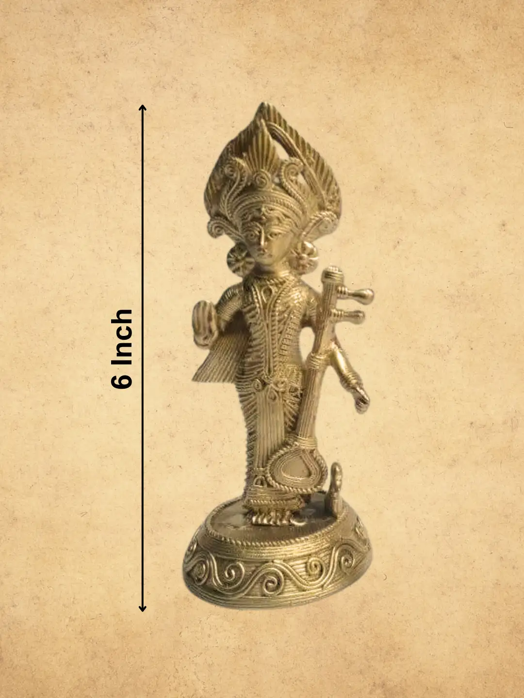 Dokra Standing Saraswati Idol