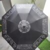 Hand Printed Black Umbrella