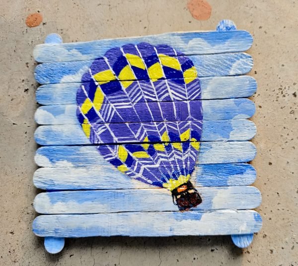 Wall Hanging Hand Painted Popsicle stick art