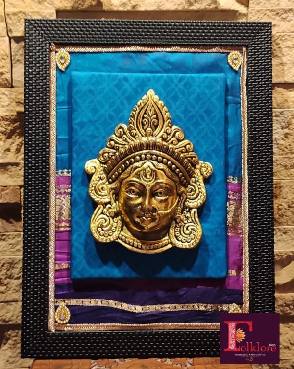 Metal Ma Durga wall hanging frame