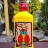 Colorful Owl Painted Bottle Art