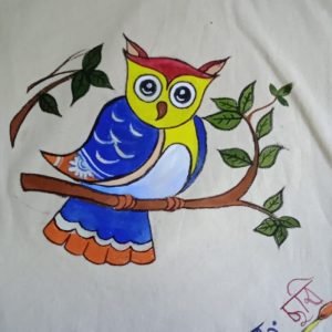 Hand Painted Owl bag
