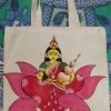 Hand Painted Lord Laxmi Hand bag
