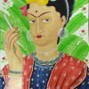 Leady Smoking Cigereat KaliGhat Painting