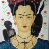 Maharani With Cat And Monkey KaliGhat Painting