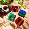 Painting Wooden Coaster Set of Four