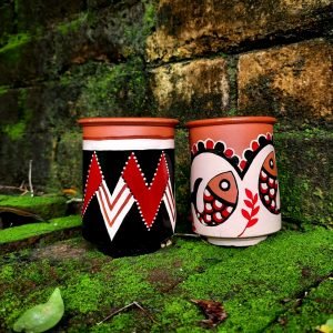 Terracotta Hand Painted Kullad Set of two